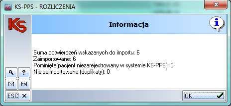 Import świadczeń Wczytywanie plików interfejsu należy wczytać w module Rejestracje Świadczenia (w programie