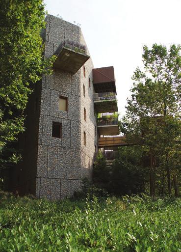 autor / Architecture of the residential building in greenery. Photo by author il. 19.