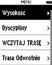 5.2 Ustawienia treningu w skróconym menu a. Bieżąca aktywność Jeżeli przed rozpoczęciem treningu zachodzi potrzeba skonfigurowania ustawień, np.