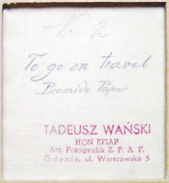 30 cm x 40 cm on the reverse, handwritten inscription in pencil After the author s decease, all his negative images were destroyed; therefore, original works by Tadeusz Wański represent unique