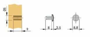 zaślepki, odbojniki covers, buffers zaślepka samoprzylepna 14/20 mm adhesive covers dia 14/20 mm 14 mm - 25 szt/listek