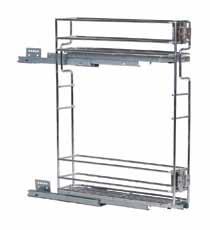 G2 1 szt/pc R d460 w155 h550 prowadnica kulkowa h45 ball bearing slide h45 soft close system full extension L - left R- right cargo mini boczne pro - 2 poziomy pull out basket with two shelves L R sc