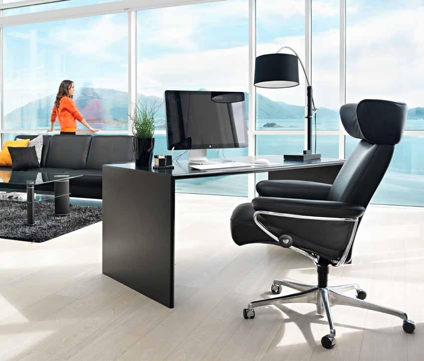 71 Zapoznaj się KOMPLETNOŚĆ Stressless Office 1 2 3 4 5 6 1 Zagłówek podąża za każdym ruchem.