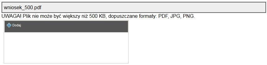 Jeśli chcesz możesz teraz wydrukować wypełniony wniosek lub zapisać go na komputerze wybierz opcję Wyślij i wydrukuj. Jest to jedyny moment, kiedy będziesz mógł wydrukować te dane.