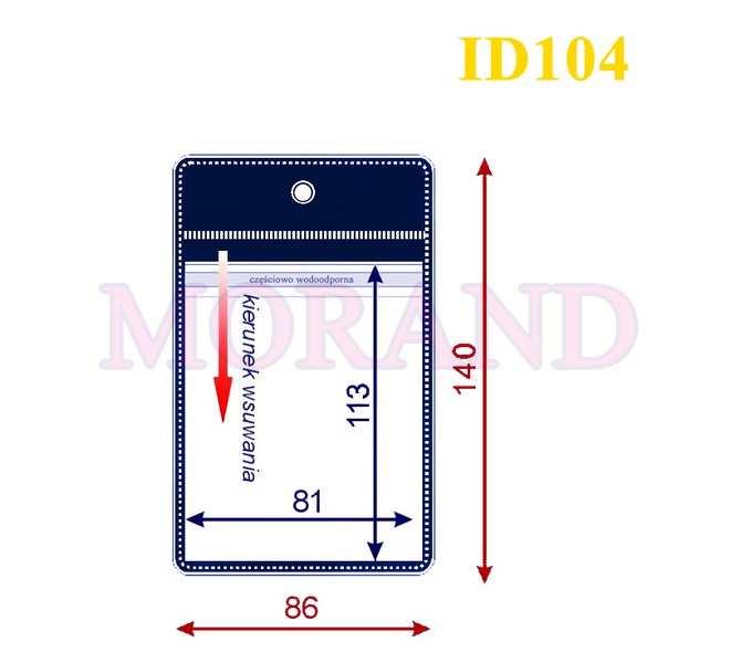 Wymiar zewnętrzny: 105x85 mm Wymiar wewnętrzny: 103x80 mm ID103 Zamówienie min.