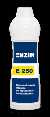E 250 C Z Y S T A K U C H N I A Skoncentrowane mleczko do czyszczenia i odtłuszczania Skoncentrowany preparat w formie emulsji przeznaczony do czyszczenia codziennego i gruntownego.