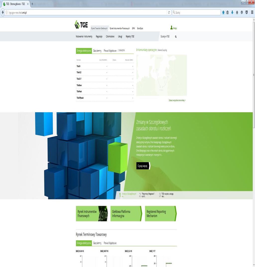 Nowa strona internetowa Nowa strona TGE w serwisie internetowym spółek z Grupy Kapitałowej GPW