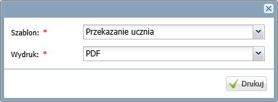 Wybierz jednostkę, ewentualnie ustaw inne filtry i kliknij przycisk Filtruj. W polu Rok szkolny możesz ustawić bieżący lub poprzedni rok szkolny (domyślnie podpowiadany jest bieżący rok szkolny).