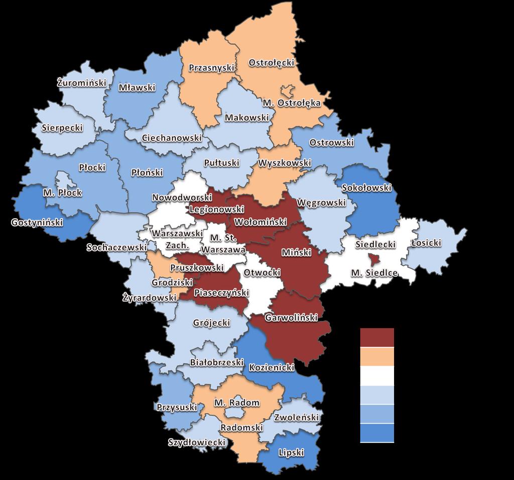 INFORMACJE OGÓLNE pobyt stały od kilkunastu lat jest dodatnie, co oznacza, że liczba osób, które zameldowały się na pobyt stały w danym okresie przewyższa liczbę osób, które wymeldowały się.