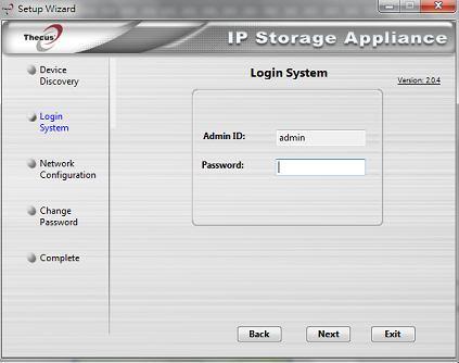 Nazwij swoje urządzenie Thecus IP storage dowolną nazwą, pod którą będzie ono widoczne w sieci lub pozostaw nazwę bez zmian.