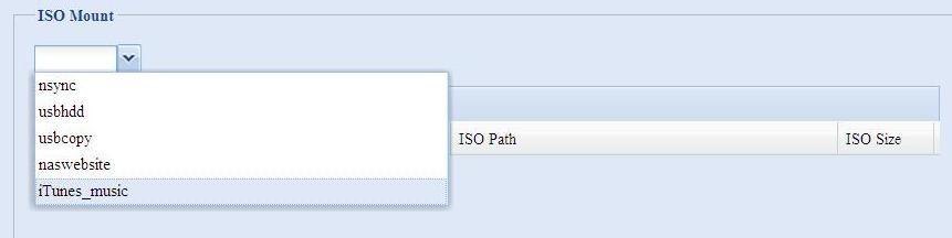 Po wybraniu Funktion ISO Mount (funkcji dołączania ISO) widoczny będzie następujący ekran. A.