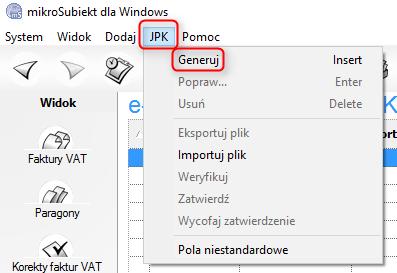 JPK MIKROSUBIEKT 5 Przygotowanie pliku JPK_VAT w mikrosubiekcie jest bardzo proste.