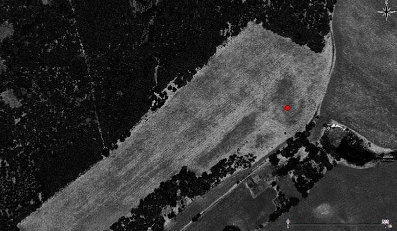 Example of visualisation of data recording intensity of returning laser beam reflection.