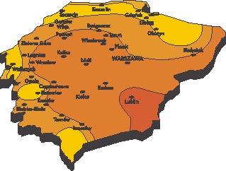 Wytyczne do projektowania układów solarnego przygotowania c.w.u.* Przykład: Strefa klimatyczna: Warszawa Nachylenie dachu 45, ustawienie kolektorów SE Zapotrzebowanie na c.w.u. (ok.