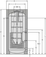 Podwójny zasobnik SED-750/250 Podwójny zasobnik stalowy z wewnętrznym zasobnikiem c.w.u.