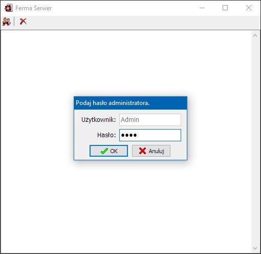Program Ferma Serwer zostanie uruchomiony automatycznie, jednak do odblokowania komunikacji wymagane jest