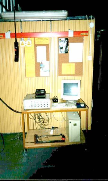 Następnie sygnał analogowy, kierowany jest na kartę pomiarową A/C zainstalowana w komputerze pomiarowym.