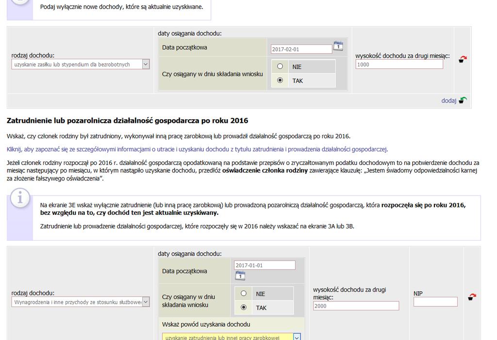 Jeżeli Ty lub osoba z Twojej rodziny uzyskała dochód w roku 2017 i ten rodzaj dochodu jest wymieniony w katalogu dochodów uzyskanych wpisz