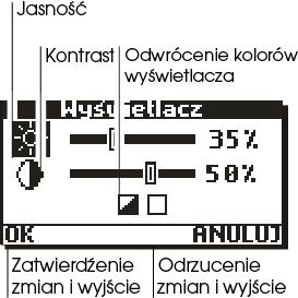 8.2 Ekran W tym menu użytkownik ma dostęp do ustawień opcji ekranu. Ścieżka dostępu do tej funkcji przedstawiona jest z lewej strony.