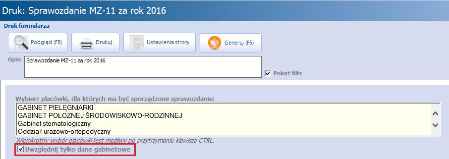 Zgodnie z powyższym, warunki uwzględniane w procesie zliczania są zależne od zaznaczenia wyżej wymienionego parametru. 3.3.1 Część I Opieka profilaktyczna nad matką i dzieckiem Dział 1.