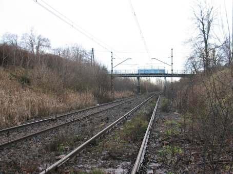 Fot. 5-5 Linia kolejowa nr 28 stanowiąca wewnątrzmiejskie połączenie stacji kolejowej Opole Groszowice z Stacją Opole Wschodnie. 5.1.3.