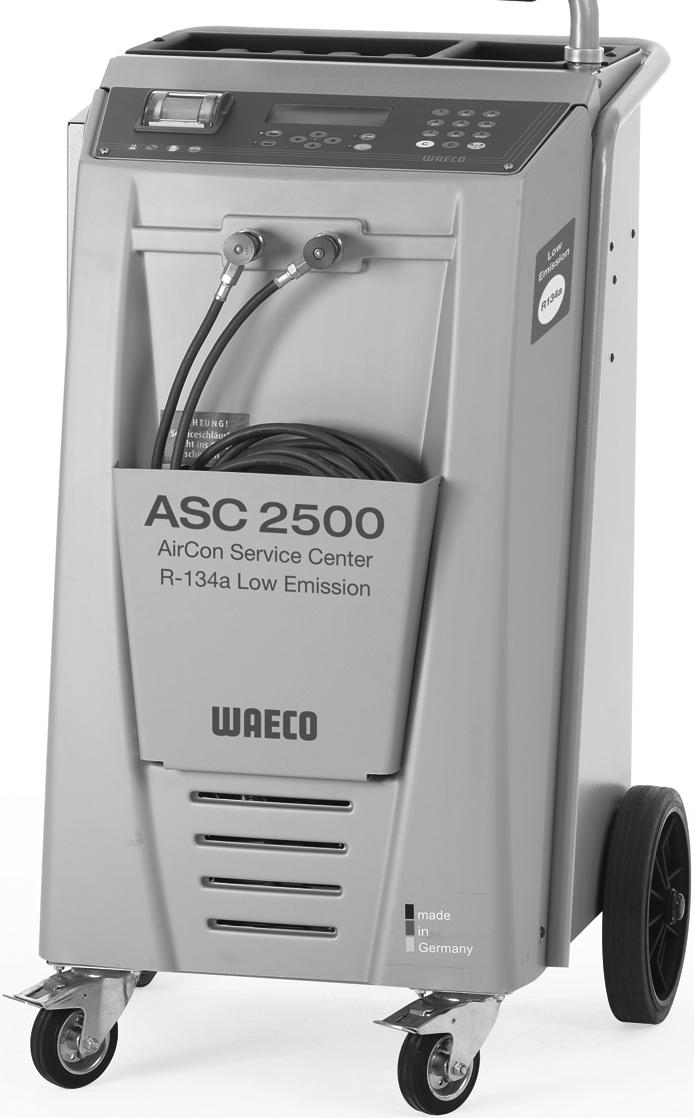 ASC2500 Prace serwisowe 9.5 Wymiana oleju pompy próżniowej! OSTRZEŻENIE! Przed otwarciem obudowy wyłączyć urządzenie ASC wyciągnąć wtyczkę sieciową. 1.