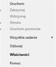 W kilku kolumnach przelatujesz szybko okiem właściwości usług: Nazwa, Opis, Stan, Typ uruchomienia oraz Logowanie jako.