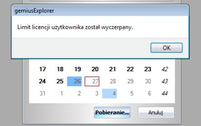 2.3 Licencja Licencja programu gemiusexplorer przypisywana jest automatycznie do komputera na którym odbędzie się pierwsze logowanie.