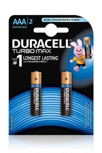 Baterie DURACELL TURBO MAX LR03 / AAA / MN2400 (K2) Symbol KTM: SC-DURT-AAA-2 Symbol EAN: 5000394040069 Waga: 0.