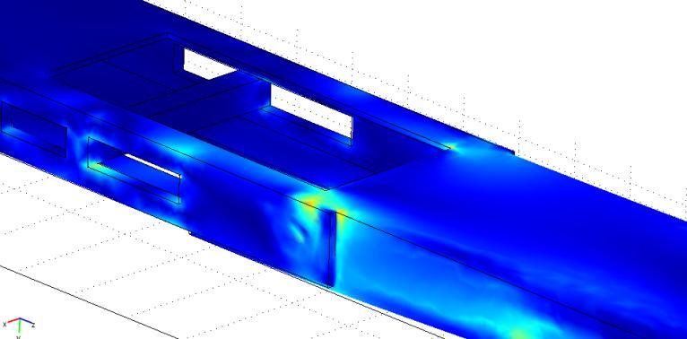 Do obliczeń wystarczyła standardowa siatka generowana przez program Comsol, bez zmiany parametrów jej