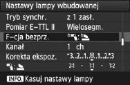 Korzystanie z bezprzewodowej lampy błysowejn Fotografowanie z pełną automatyą zużyciem jednej zewnętrznej lampy błysowej Speedlite i wbudowanej lampy błysowej Ilustracja przedstawia fotografowanie