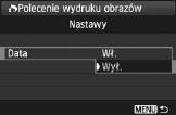 Ustawianie opcji druowania 1 2 Wybierz pozycję [Polecenie wydruu obrazów].