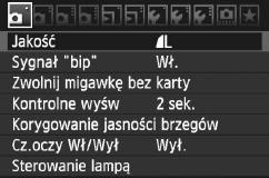 3 Obsługa menu Poszczególne pozycje menu pozwalają ustawiać różne funcje, taie ja jaość rejestracji obrazów, data i godzina itp.