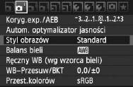 A Wybór Stylu obrazówn Wybór Stylu obrazów pozwala uzysać efet obrazu odpowiadający zamysłowi artystycznemu lub zgodny z fotografowanym obietem.