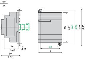 Dimensions Drawings Dimensions a in mm a in in. a1 in mm a1 in in. ABL8MEM05040 54 2.12 42 1.65 ABL8MEM12020 54 2.