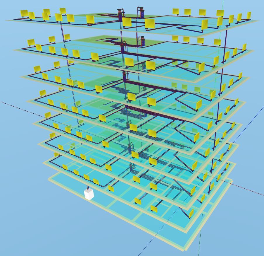 Trójwymiarowy model instalacji pełni również rolę nawigacyjną. Zaznaczenie elementu instalacji (np.