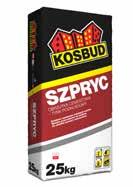 24 PRODUCENT CHEMII BUDOWLANEJ I SYSTEMÓW OCIEPLEŃ kleje do ceramiki i kamienia Elastyczny klej do gresu TERMOLEP-GR zaprawy i posadzki cementowe Obrzutka cementowa SZPRYC Zaprawa przeznaczona jest