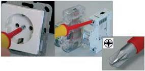 INFO Seria śrubokrętów Jakość przemysłowa Śrubokręty te spełniają wymagania VDE-normy 1000 V IEC 60900:2004.