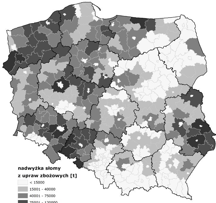 /100 ha]/pig stock [units/100 ha] 3,6 71,1 83,5 89,2 110,2 Udział gospodarstw o powierzchni/share of farms with area [%]: 1-5 ha 5-15 ha >15 ha 24,4 20,3 3 24,3 18,4 48,9 15,0 20,9 57,3 19,4 24,8