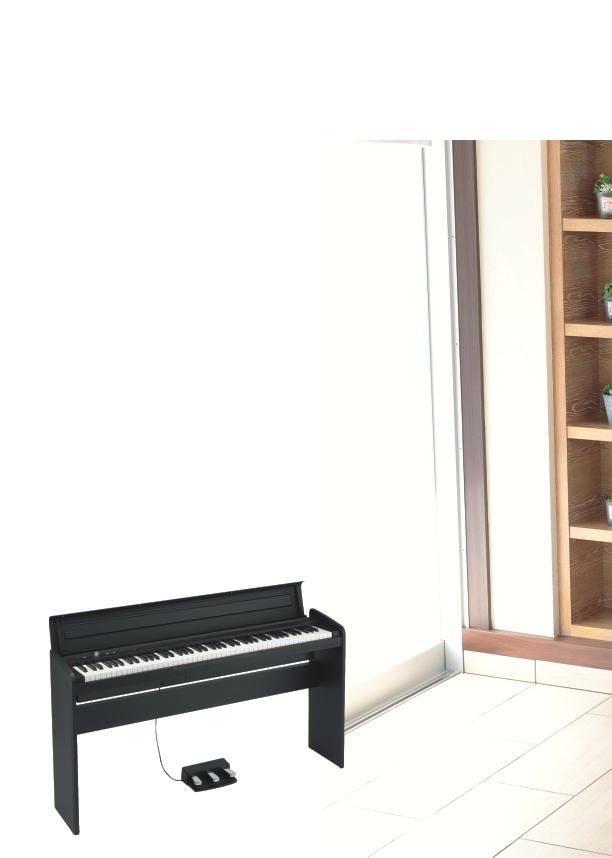 LP-180 to cyfrowe pianino posiadające bardzo wąską obudowę, pokrywę na klawiaturę oraz 3 pedały.