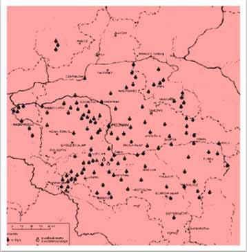 prezbiteria lub kaplice świątyń w Poznaniu (katedra, kościół św. Marcina, św. Jana Jerozolimskiego), Kaliszu, Śmiglu, Bralinie, Babimoście, Kobylinie, Kościanie (w farze ołtarz z warsztatu tzw.