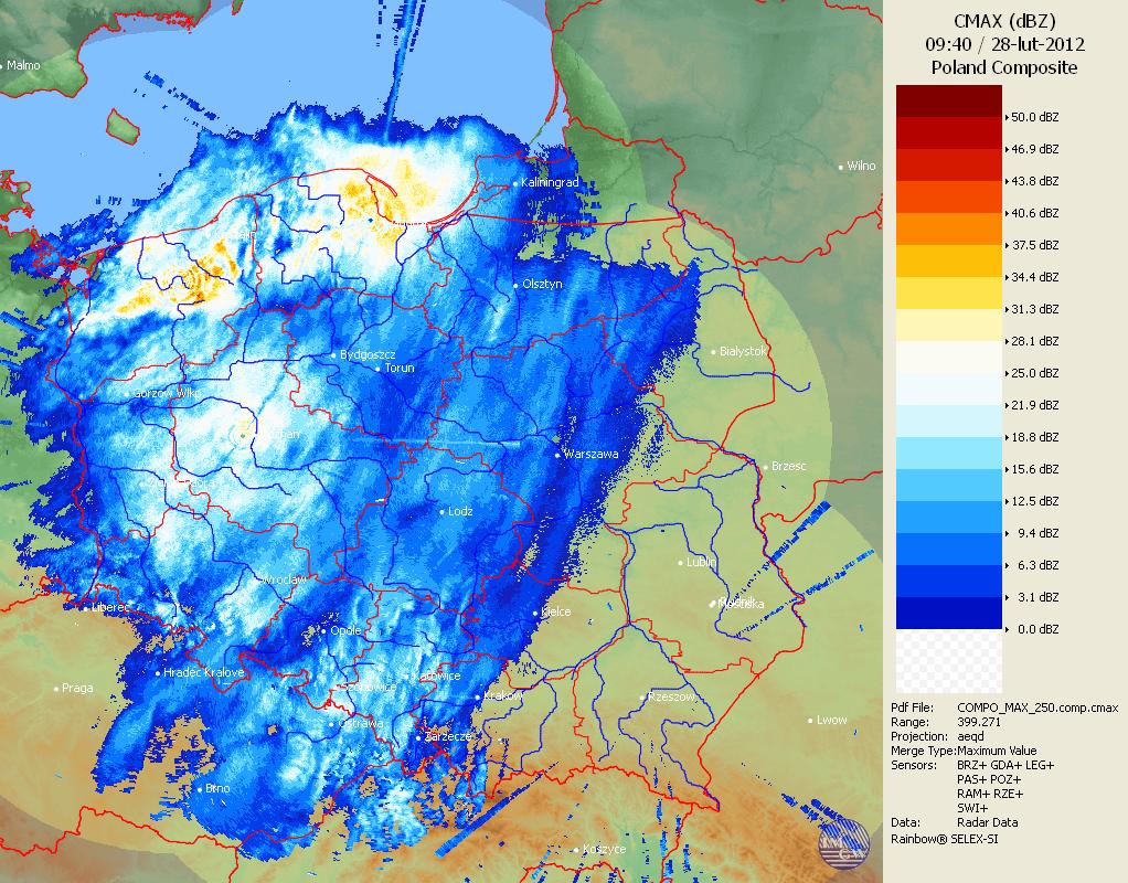 RADAROWA MAPA ZBIORCZA TYPU COMPO_MAX 28.02.2012, godz.