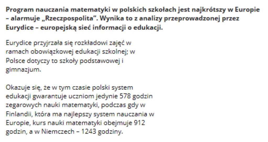 1243 godziny matematyki w