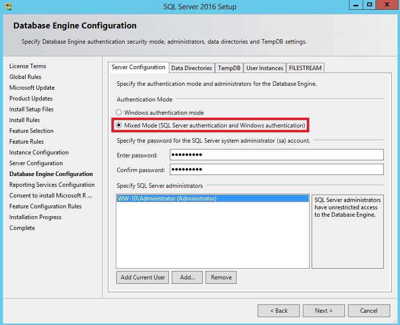 W oknie Server Configuration w zakładce Collation będzie wyświetlona wybrana wartość SQL_Latin1_General_CP1_CI_AS. Należy nacisnąć przycisk Next.