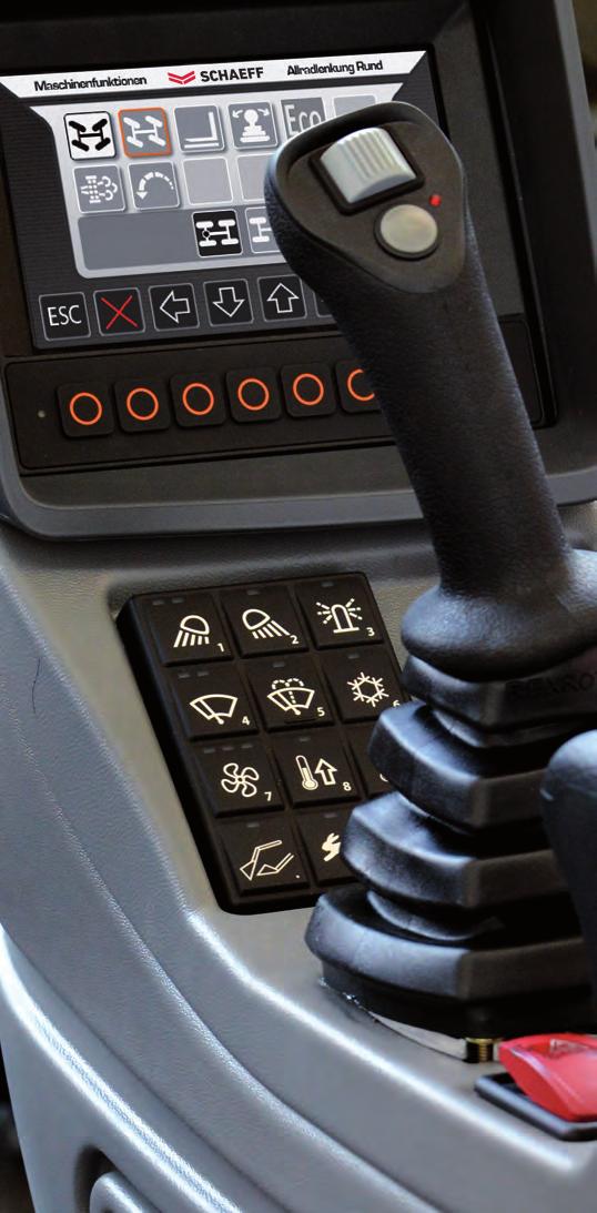 KOMPAKTOWA KOPARKA KOŁOWA TW110 PRECYZYJNE STEROWANIE Schaeff Smart Control System Schaeff Smart Control umożliwia