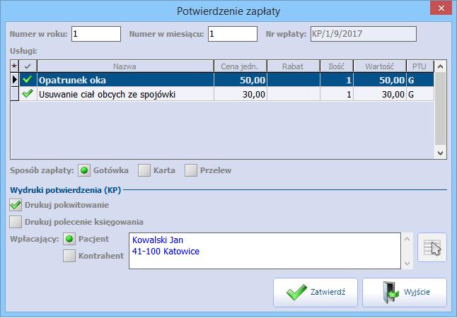 Ewidencja i rozliczanie usług komercyjnych 3.6.