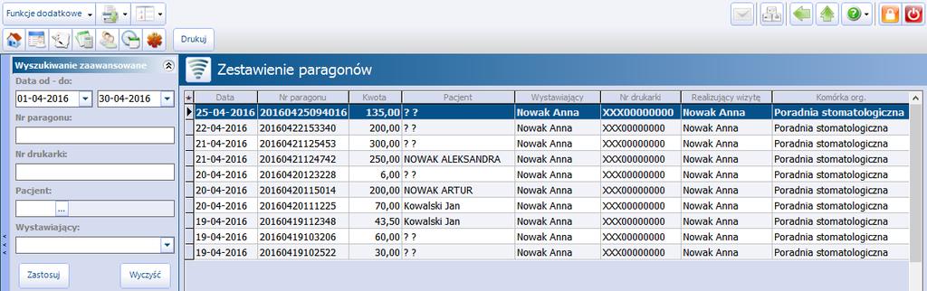 Raporty i zestawienia komercyjne 5.