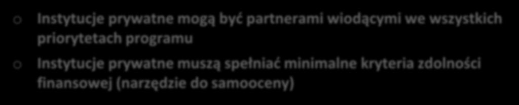 Organizacje międzynarodowe działające według prawa krajowego jednego z państw członków programu oraz, pod pewnymi warunkami, organizacje