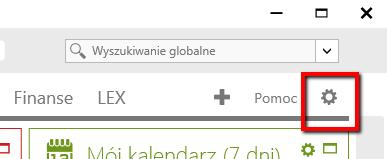 Znajduje się ona po lewej stronie głównego menu. Przycisk koła zębatego przeniesie Cię do modułu konfiguracji.