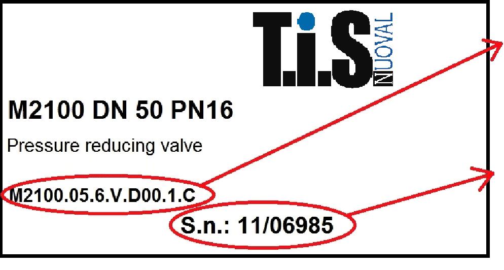 OZNAKOWANIE PRODUKTU Tabliczka znamionowa na korpusie zaworu podaje kod artykułu oraz numer seryjny. W przypadku konieczności pomocy technicznej należy podać te oznaczenia.